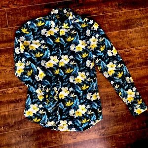 Men’s Long Sleeve Tropical Print Long Sleeve